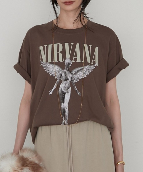 LOUNGEDRESS(ラウンジドレス)の「【GOOD ROCK SPEED】《バンドT》NIRVANA IN UTERO T(Tシャツ/カットソー・レディース・ブラック/ブラウン・FREE)」の1枚目の写真