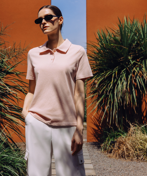OBER GOLF(オーベルゴルフ)の「エッセンシャルカラーTシャツ(ピンク)(Tシャツ/カットソー・レディース・その他/ピンク・FREE)」の2枚目の写真