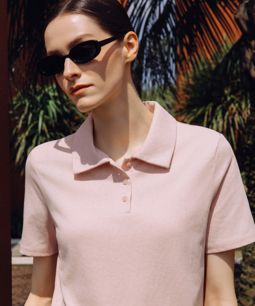 OBER GOLF(オーベルゴルフ)の「エッセンシャルカラーTシャツ(ピンク)(Tシャツ/カットソー・レディース・その他/ピンク・FREE)」の4枚目の写真