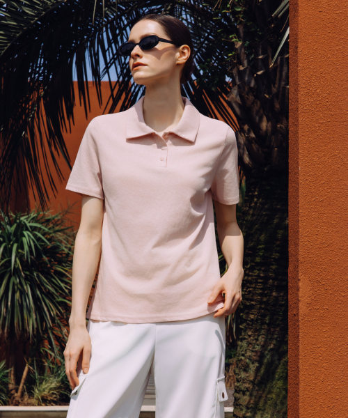 OBER GOLF(オーベルゴルフ)の「エッセンシャルカラーTシャツ(ピンク)(Tシャツ/カットソー・レディース・その他/ピンク・FREE)」の5枚目の写真