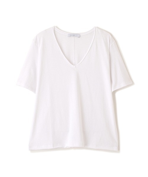 ETRE TOKYO(エトレトウキョウ)の「VネックミニマルTee(Tシャツ/カットソー・レディース・ブラック/ホワイト/グレー・FREE)」の13枚目の写真