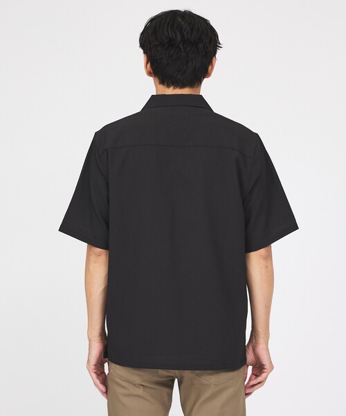 ABAHOUSE GRAY（アバハウスグレイ）の「楊柳 オープンカラー 半袖シャツ（シャツ/ブラウス・メンズ・グレイッシュブルー/ホワイト/モカ/ブラック・46/50/48）」の8枚目の写真