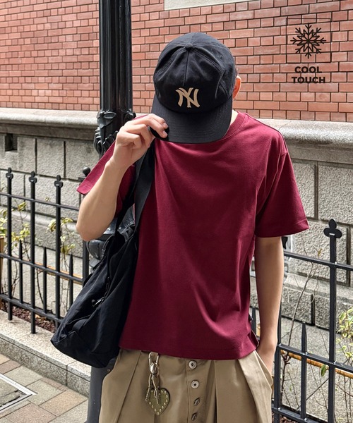 kutir（クティール）の「【接触冷感】COOL TOUCH BASIC TSHIRT／クールタッチベーシックTシャツ（Tシャツ/カットソー・メンズ・ブラック/グレー/オフホワイト/ボルドー・MEDIUM/LARGE）」の4枚目の写真