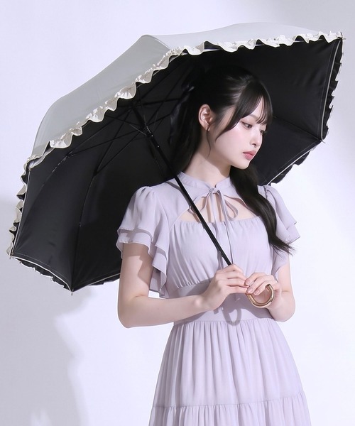 雨晴兼用】ガーリーフリル日傘（折りたたみ傘）｜DearMyLoveRose