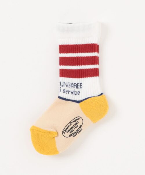 DENIM DUNGAREE(デニムダンガリー)の「STANDARD SERVICE Socks(ソックス/靴下・キッズ・ブラウン/レッド・M/LL/L/S)」の2枚目の写真