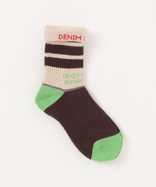 DENIM DUNGAREE(デニムダンガリー)の「STANDARD SERVICE Socks(ソックス/靴下・キッズ・ブラウン/レッド・M/LL/L/S)」の4枚目の写真