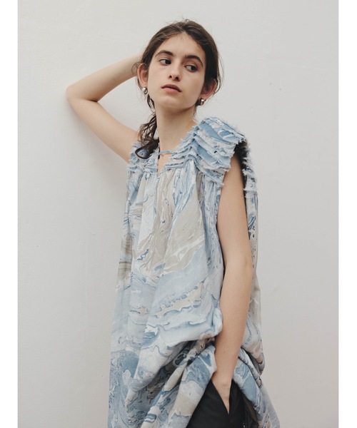 Katrin TOKYO(カトリーントーキョー)の「【Indian handiwork】marble dyeing onepiece(ワンピース・レディース・ブラック/ブルー・XS/FREE)」の13枚目の写真