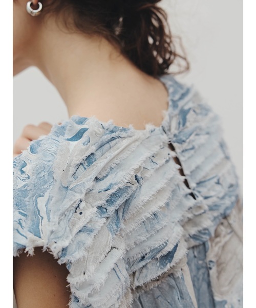 Katrin TOKYO(カトリーントーキョー)の「【Indian handiwork】marble dyeing onepiece(ワンピース・レディース・ブラック/ブルー・XS/FREE)」の14枚目の写真