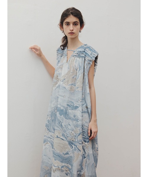 Katrin TOKYO(カトリーントーキョー)の「【Indian handiwork】marble dyeing onepiece(ワンピース・レディース・ブラック/ブルー・XS/FREE)」の16枚目の写真