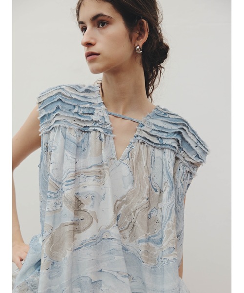 Katrin TOKYO(カトリーントーキョー)の「【Indian handiwork】marble dyeing onepiece(ワンピース・レディース・ブラック/ブルー・XS/FREE)」の20枚目の写真