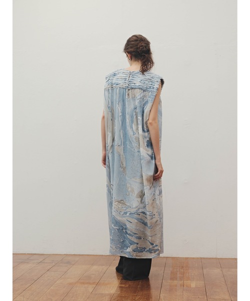 Katrin TOKYO(カトリーントーキョー)の「【Indian handiwork】marble dyeing onepiece(ワンピース・レディース・ブラック/ブルー・XS/FREE)」の10枚目の写真