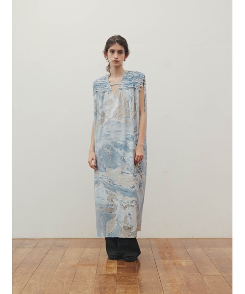 Katrin TOKYO(カトリーントーキョー)の「【Indian handiwork】marble dyeing onepiece(ワンピース・レディース・ブラック/ブルー・XS/FREE)」の11枚目の写真
