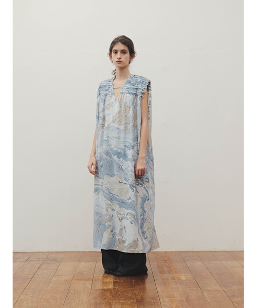 Katrin TOKYO(カトリーントーキョー)の「【Indian handiwork】marble dyeing onepiece(ワンピース・レディース・ブラック/ブルー・XS/FREE)」の12枚目の写真