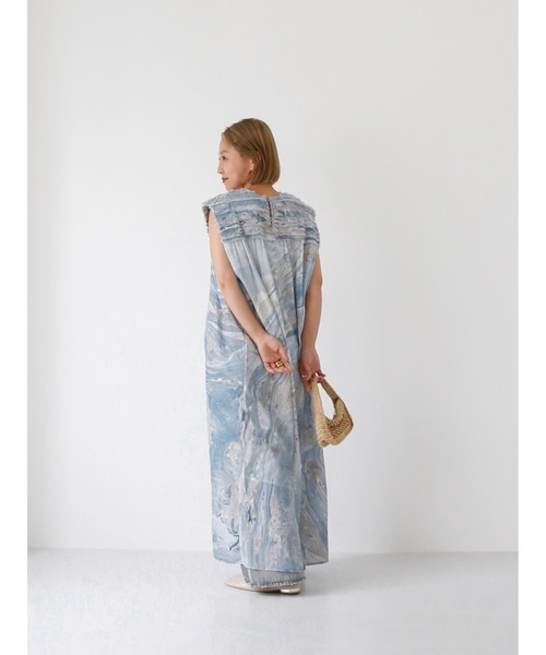 Katrin TOKYO(カトリーントーキョー)の「【Indian handiwork】marble dyeing onepiece(ワンピース・レディース・ブラック/ブルー・XS/FREE)」の22枚目の写真