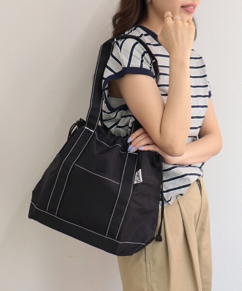 Drifter（ドリフター）の「【Drifter/ドリフター】BUCKEYE DRAWSTRING TOTE M（トートバッグ・レディース・ブラック/ブラウン系その他/ベージュ・FREE）」の7枚目の写真