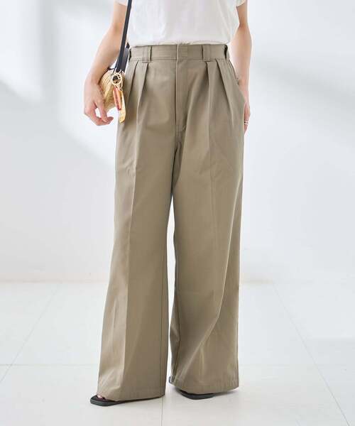 Dickies(ディッキーズ)の「《追加/新色あり》JANE SMITH*DICKIES*L'ESSAGE 別注 2タックBIGパンツ(その他パンツ・レディース・ブラック/ベージュ/カーキ・X-SMALL/SMALL/LARGE/MEDIUM)」の3枚目の写真