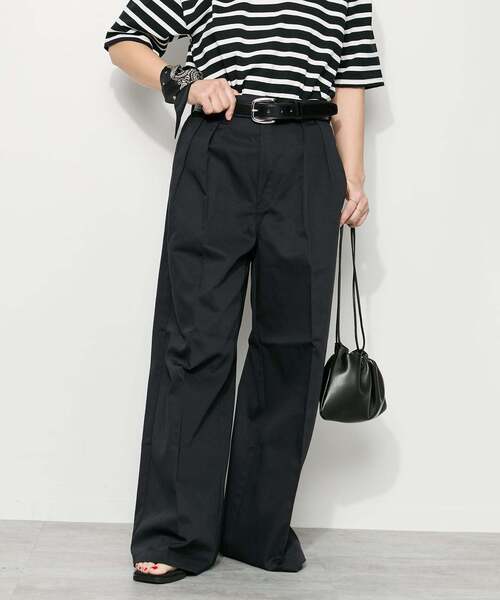 Dickies(ディッキーズ)の「《追加/新色あり》JANE SMITH*DICKIES*L'ESSAGE 別注 2タックBIGパンツ(その他パンツ・レディース・ブラック/ベージュ/カーキ・X-SMALL/SMALL/LARGE/MEDIUM)」の2枚目の写真