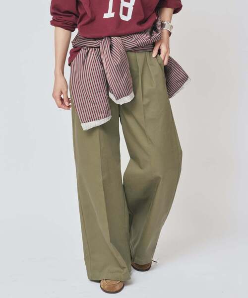 Dickies(ディッキーズ)の「《追加/新色あり》JANE SMITH*DICKIES*L'ESSAGE 別注 2タックBIGパンツ(その他パンツ・レディース・ブラック/ベージュ/カーキ・X-SMALL/SMALL/LARGE/MEDIUM)」の8枚目の写真