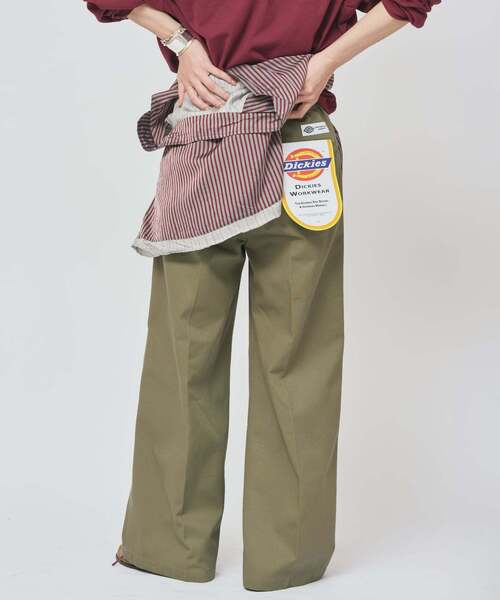 Dickies(ディッキーズ)の「《追加/新色あり》JANE SMITH*DICKIES*L'ESSAGE 別注 2タックBIGパンツ(その他パンツ・レディース・ブラック/ベージュ/カーキ・X-SMALL/SMALL/LARGE/MEDIUM)」の9枚目の写真