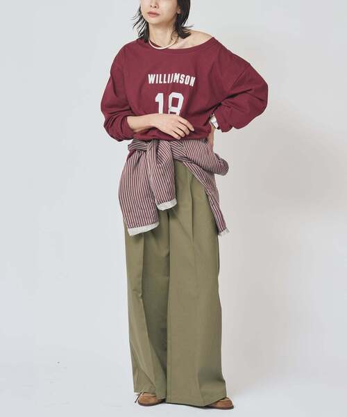 Dickies(ディッキーズ)の「《追加/新色あり》JANE SMITH*DICKIES*L'ESSAGE 別注 2タックBIGパンツ(その他パンツ・レディース・ブラック/ベージュ/カーキ・X-SMALL/SMALL/LARGE/MEDIUM)」の12枚目の写真