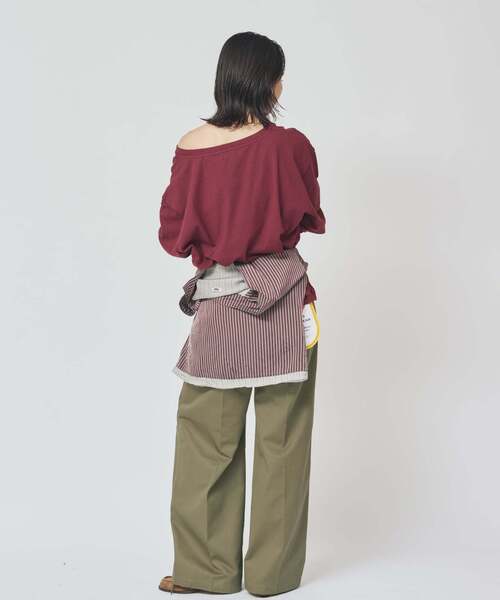 Dickies(ディッキーズ)の「《追加/新色あり》JANE SMITH*DICKIES*L'ESSAGE 別注 2タックBIGパンツ(その他パンツ・レディース・ブラック/ベージュ/カーキ・X-SMALL/SMALL/LARGE/MEDIUM)」の14枚目の写真
