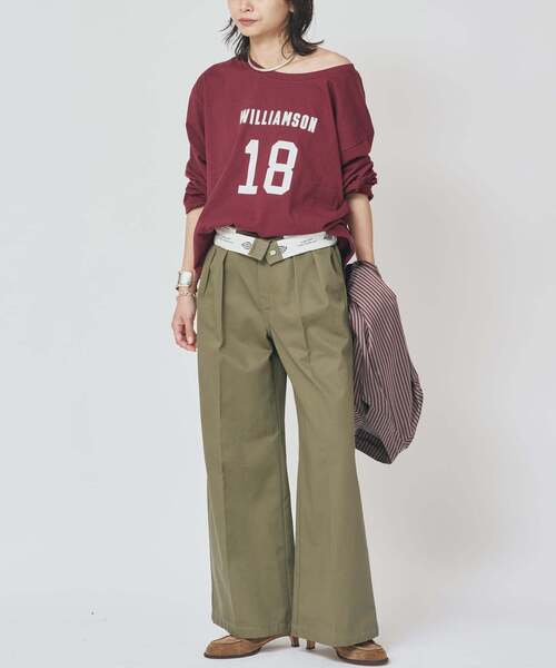 Dickies(ディッキーズ)の「《追加/新色あり》JANE SMITH*DICKIES*L'ESSAGE 別注 2タックBIGパンツ(その他パンツ・レディース・ブラック/ベージュ/カーキ・X-SMALL/SMALL/LARGE/MEDIUM)」の15枚目の写真