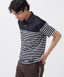 【Jack Bunny!!】PEメッシュパネルボーダー半袖ポロシャツ