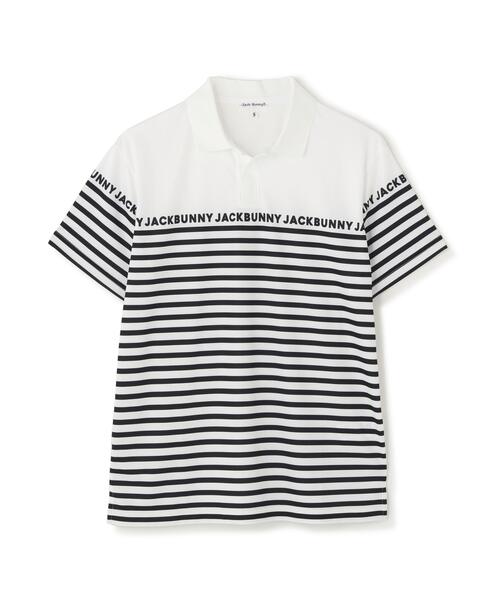 Jack Bunny!!(ジャックバニー)の「【Jack Bunny!!】PEメッシュパネルボーダー半袖ポロシャツ(ポロシャツ・メンズ・ネイビー/ホワイト/ホワイト系その他/ダークインディゴブルー・MEDIUM/LARGE/X-LARGE)」の8枚目の写真