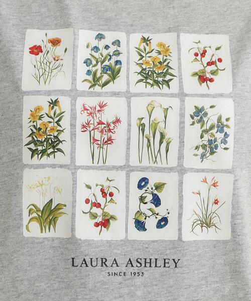 LAURA ASHLEY(ローラアシュレイ)の「【接触冷感/吸水速乾性/抗菌防臭】パーショア ポストカーズ柄Tシャツ(Tシャツ/カットソー・レディース・ライトグレー系9/ブラック/オフホワイト・38/40)」の11枚目の写真