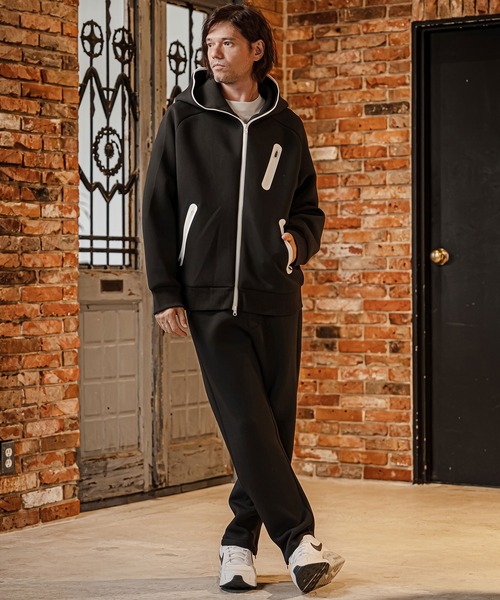 CAMBIO(カンビオ)の「mp15332- 止水ZIPポケットボンディングダンボールニットパンツ(その他パンツ・メンズ・ブラック/ネイビー/グレー・M/L/XL)」の12枚目の写真