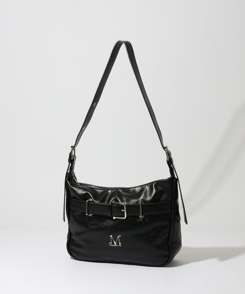 MUCENT（ムセント）の「【MUCENT/ムセント】MONIC METAL LOGO FRONT BELTED LEATHER SHOULDER BAG UNISEX/モニック メタルロゴ フロント ベルテッド レザー ショルダーバッグ ユニセックス（ショルダーバッグ・レディース・ブラック・FREE）」の13枚目の写真