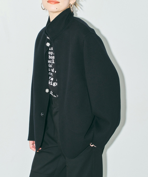 CITYSHOP(シティーショップ)の「FINE REVER SHORT コート(その他アウター・レディース・ブラック/ブラウン系その他・38/36)」の1枚目の写真