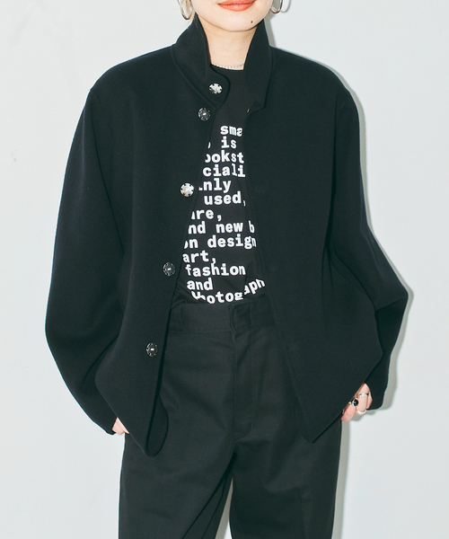 CITYSHOP(シティーショップ)の「FINE REVER SHORT コート(その他アウター・レディース・ブラック/ブラウン系その他・38/36)」の3枚目の写真