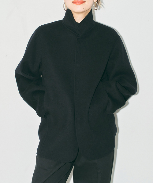 CITYSHOP(シティーショップ)の「FINE REVER SHORT コート(その他アウター・レディース・ブラック/ブラウン系その他・38/36)」の5枚目の写真