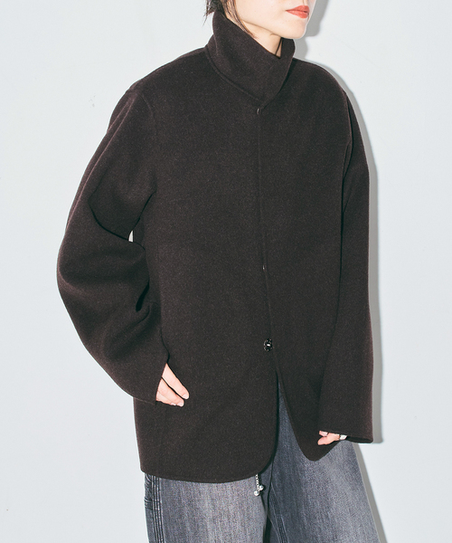 CITYSHOP(シティーショップ)の「FINE REVER SHORT コート(その他アウター・レディース・ブラック/ブラウン系その他・38/36)」の7枚目の写真
