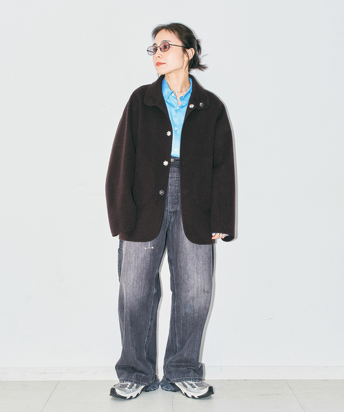 CITYSHOP(シティーショップ)の「FINE REVER SHORT コート(その他アウター・レディース・ブラック/ブラウン系その他・38/36)」の8枚目の写真