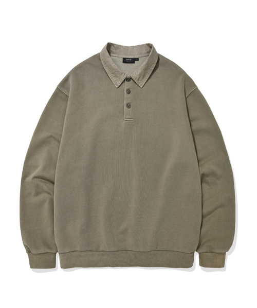 Pigment Pique Polo Shirt — оливково‑хакі поло