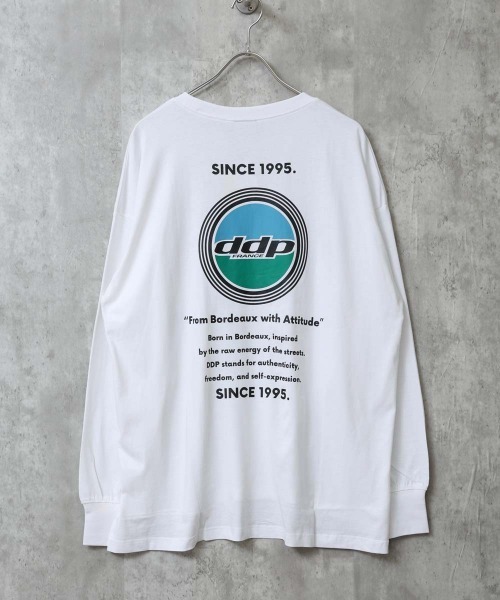 ddp(ディーディーピー)の「【DDP/ディーディーピー】 プリントBIGロンT(Tシャツ/カットソー・メンズ・ダークグリーン/ネイビー/ブラック/オフホワイト/オレンジ/チャコールグレー/ライトグレー系1/ブラック系3/ブラック系2/ブラック系1/ホワイト系3/ホワイト系2/ホワイト系1/ネイビー系1/グレー系1・M/L/XL)」の1枚目の写真