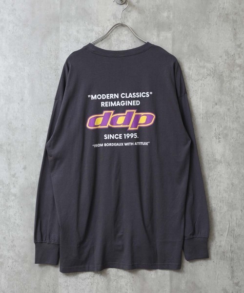 ddp(ディーディーピー)の「【DDP/ディーディーピー】 プリントBIGロンT(Tシャツ/カットソー・メンズ・ダークグリーン/ネイビー/ブラック/オフホワイト/オレンジ/チャコールグレー/ライトグレー系1/ブラック系3/ブラック系2/ブラック系1/ホワイト系3/ホワイト系2/ホワイト系1/ネイビー系1/グレー系1・M/L/XL)」の9枚目の写真