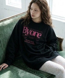 裏起毛配色ロゴビックトレーナー