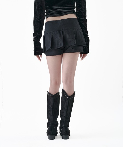 Melviianne(メルヴィアンヌ)の「Low rise pleated skirt(スカート・レディース・MD.Gray/Black・MEDIUM/SMALL)」の10枚目の写真