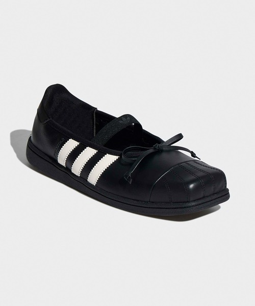adidas(アディダス)の「adidas/アディダス ADIDAS×JENNIE SUPERSTAR SQ BALLET W スクエア シェルトゥ スニーカー スリーストライプ スポーツ 韓国 レディース 2026年秋冬 秋服(スニーカー・レディース・ホワイト/ブラック・23/24/25/24.5/23.5)」の3枚目の写真