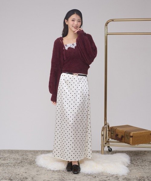 Ambre Neige(アンブルネージュ)の「shaggy knit ensemble / シャギーニットアンサンブル(カーディガン/ボレロ・レディース・アイボリー/ピンク/チャコールグレー/ボルドー・FREE)」の20枚目の写真