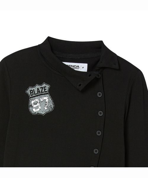 PRENDA(プレンダ)の「BLAZE BUTTON WRAP LONG SLEEVE BLACK(Tシャツ/カットソー・レディース・その他・FREE)」の8枚目の写真