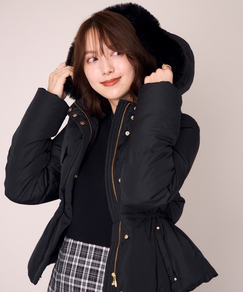 MISCH MASCH（ミッシュマッシュ）の「2026秋冬新作 フードファーショートダウン（その他アウター・レディース・アイボリー/モカ/ブラック・S/M）」の3枚目の写真