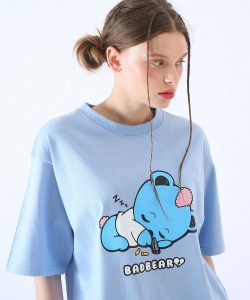 BadBlue(バッドブルー)の「Baby BadBear Oversized Tee Skyblue(Tシャツ/カットソー・レディース・その他・FREE)」の2枚目の写真