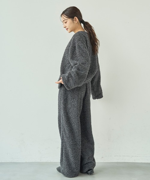 mil(ミル)の「ブークレー リラックスパンツ /モコモコ ルームウェア【585168】(その他パンツ・レディース・ベージュ/チャコールグレー/ライトグレー/ピンク・S-Short/S-Regular)」の17枚目の写真