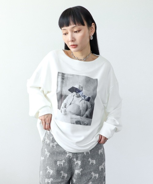 Three Four Time(スリーフォータイム)の「プリントポンチプルオーバー(Tシャツ/カットソー・レディース・オフホワイト・FREE)」の2枚目の写真