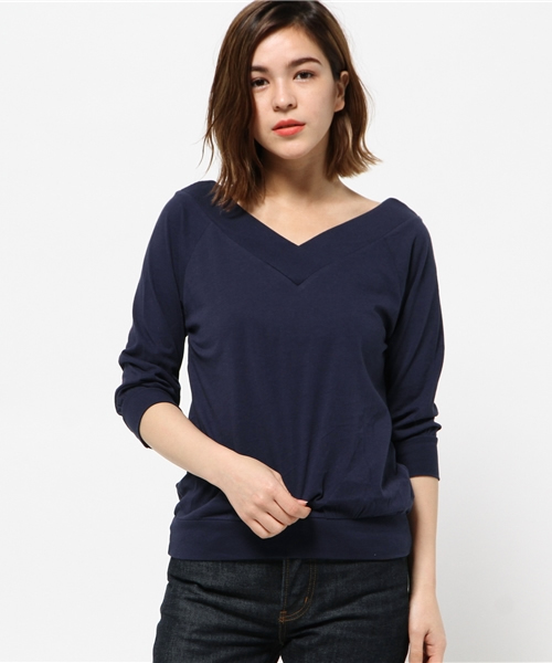 MOUSSY（マウジー）の「2WAY OFF SHOULDER TOPS（Tシャツ/カットソー・レディース・ピンク/グレー/ホワイト/ネイビー・FREE）」の14枚目の写真