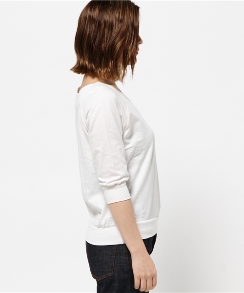 MOUSSY（マウジー）の「2WAY OFF SHOULDER TOPS（Tシャツ/カットソー・レディース・ピンク/グレー/ホワイト/ネイビー・FREE）」の6枚目の写真